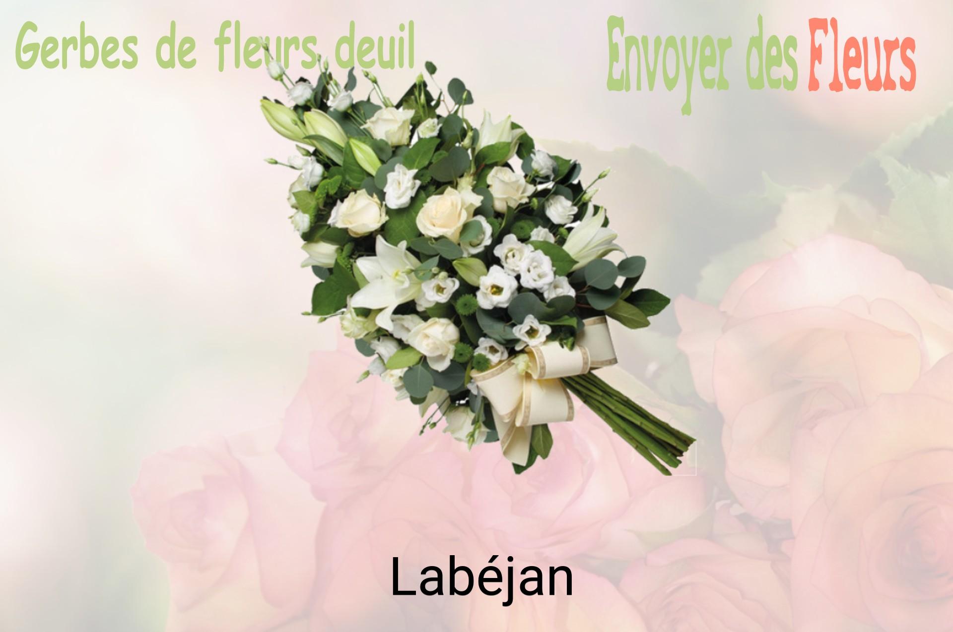 Gerbe de fleurs de deuil livrée à Labéjan